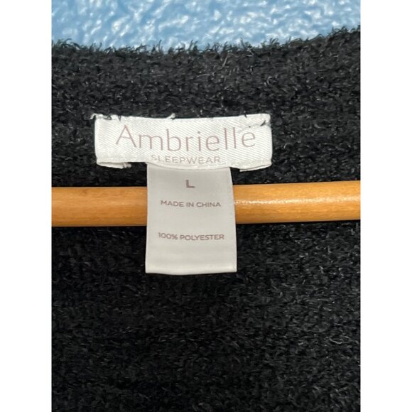 Soft Ambrielle Open Front Black Lounge Cardigan Large - Picture 2 of 4